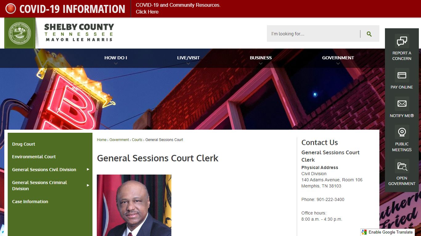 General Sessions Court Clerk - Shelby County, TN